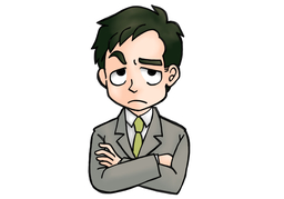 frown onのイラスト